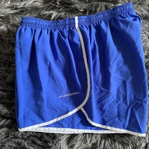 Brooks blue running shorts